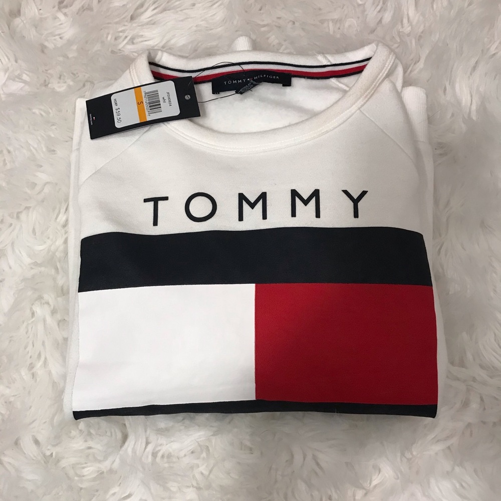 Women’s Tommy Hilfiger Crewneck White Size S Small - Picture 3 of 6